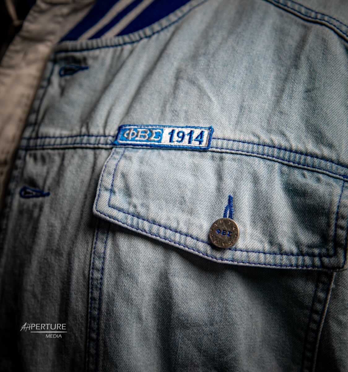 Blu jean Phi Beta Sigma Bomber Jacket