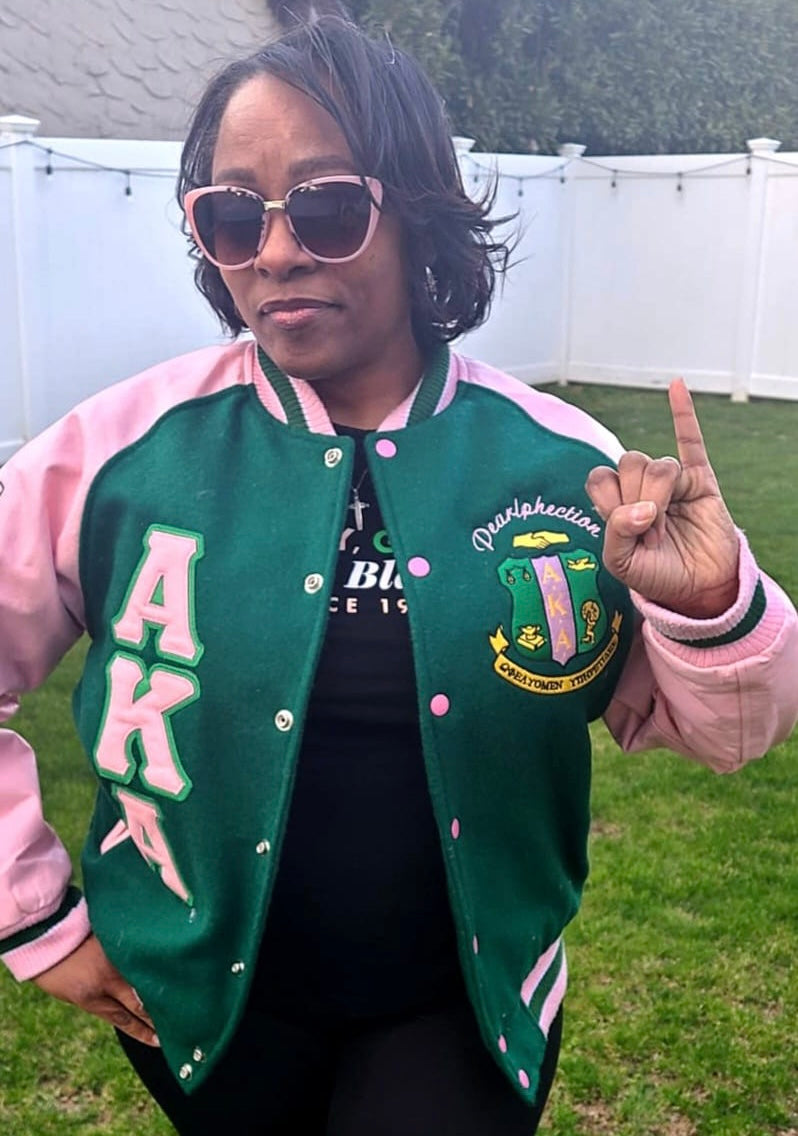 AKA Wool and Leather Letterman Jacket