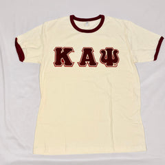 Kappa Kream Premium Chenille Letter Ringer T-Shirt