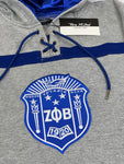 Zeta Grey Hockey Hoodie Unisex