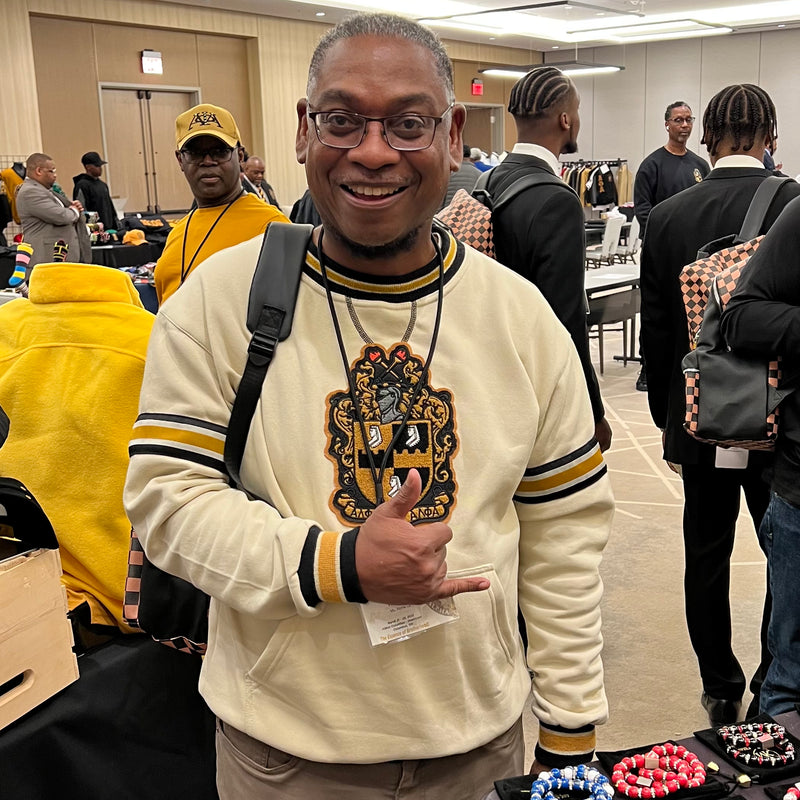 Alpha Neutral Crest Chenille Crewneck
