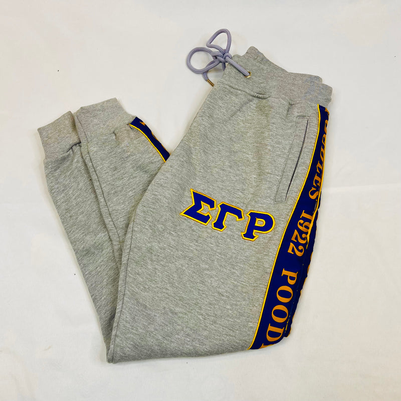 SGRho Grey Tapered Sweatsuit Joggers (Unisex Size)