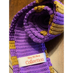 Purple and Gold (Omega Inspired) Knit Tie