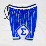 Sigma Pinstripe Heavy Mesh Basketball Shorts