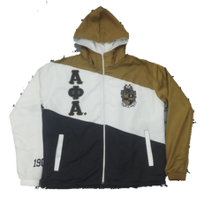 Alpha Striped Windbreaker Jacket