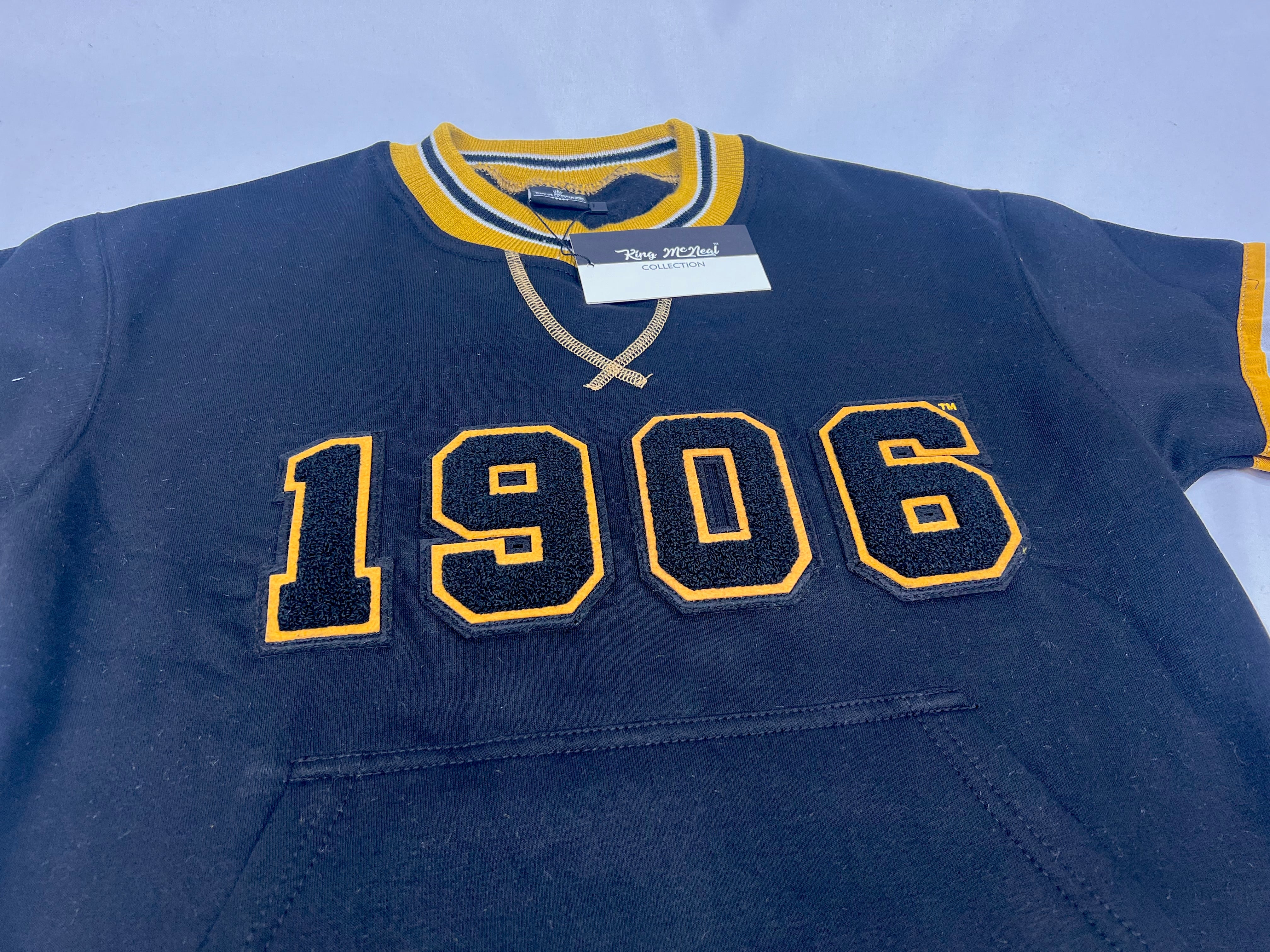 Alpha 1906 Black Chenille Crewneck