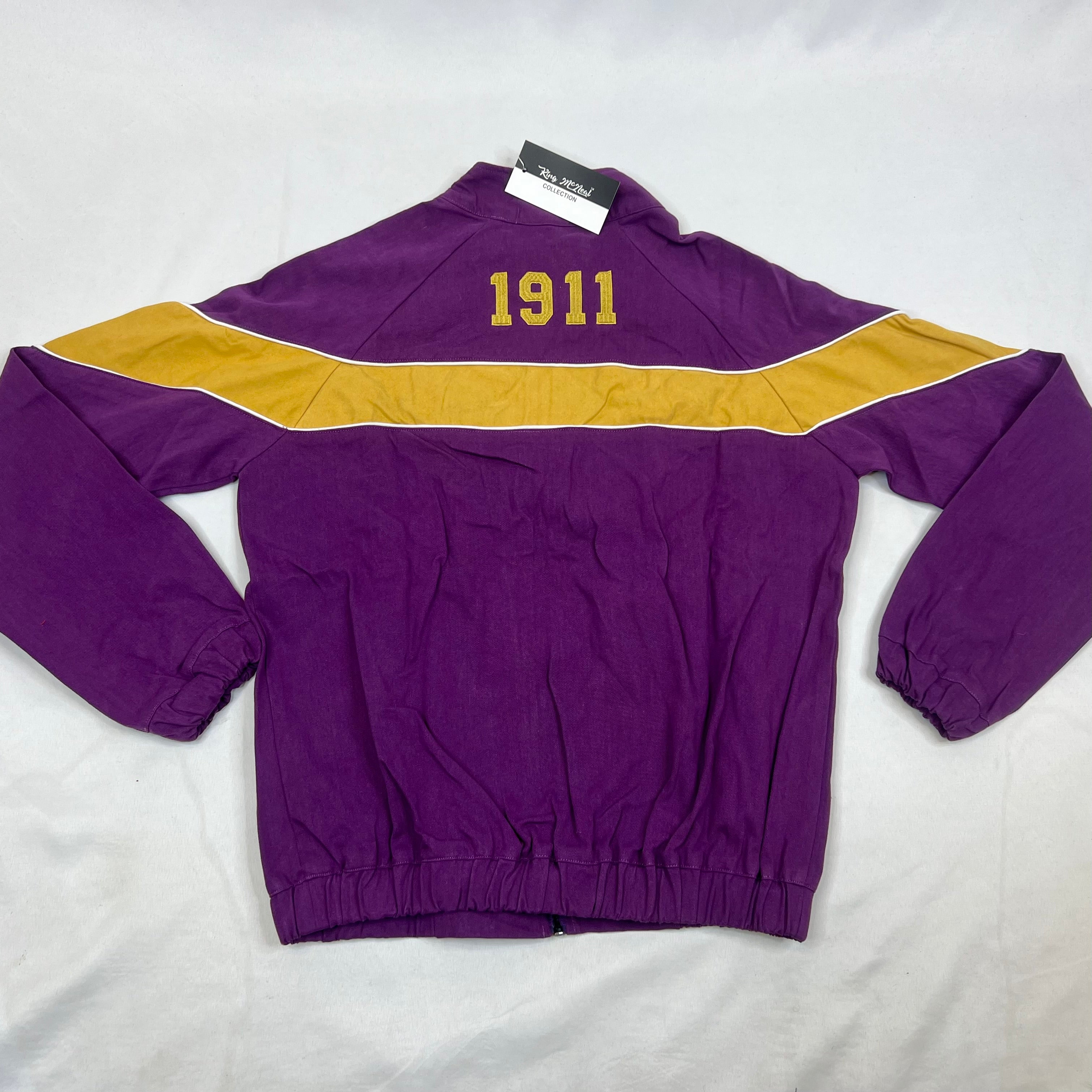 Omega Purple Denim and Old Gold Suede Jacket