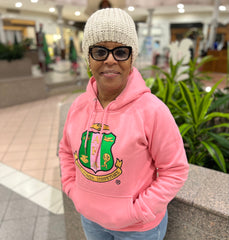 AKA Pink Premium Crest Hoodie