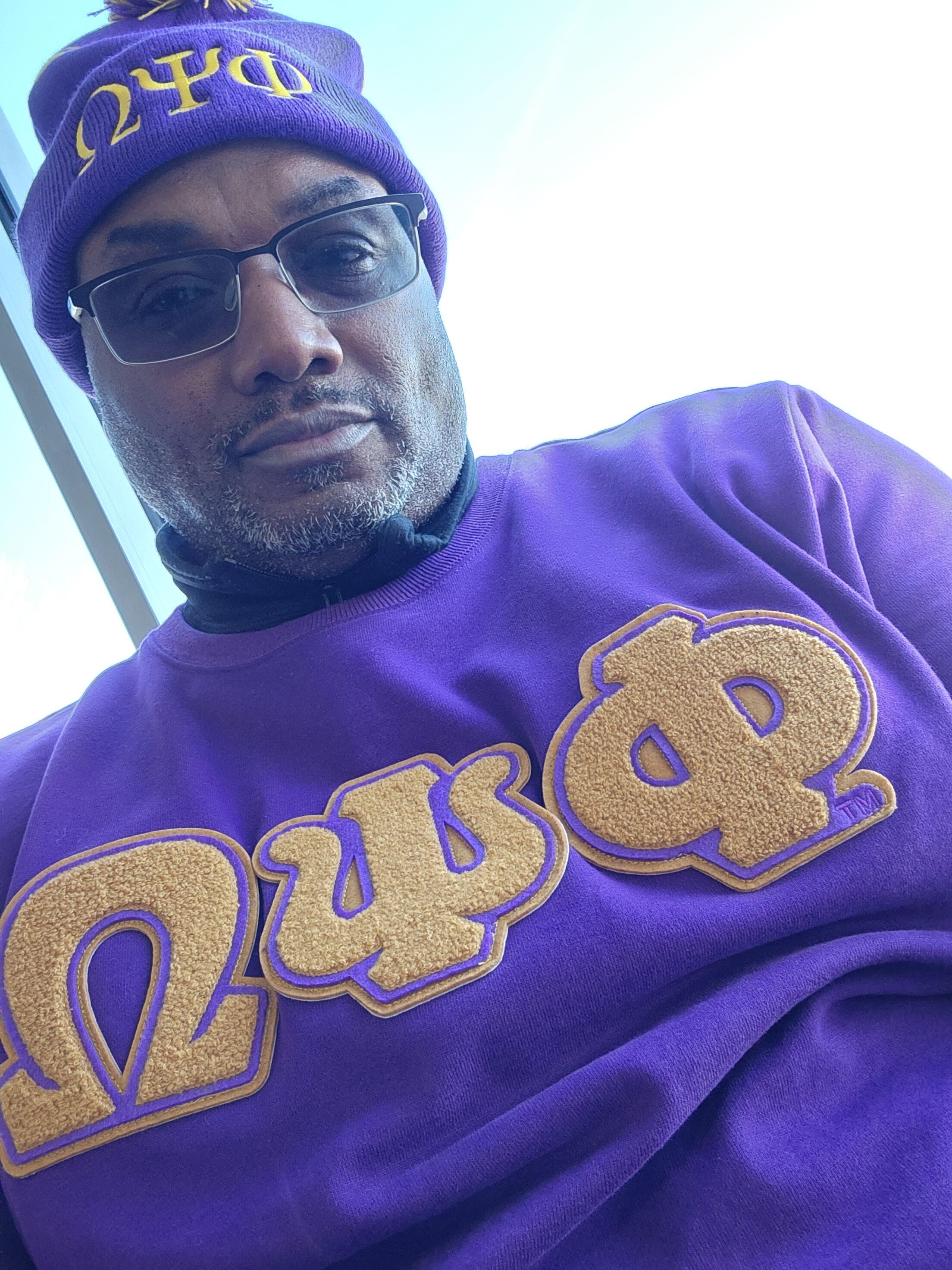 Omega Psi Phi Chenille Crewneck