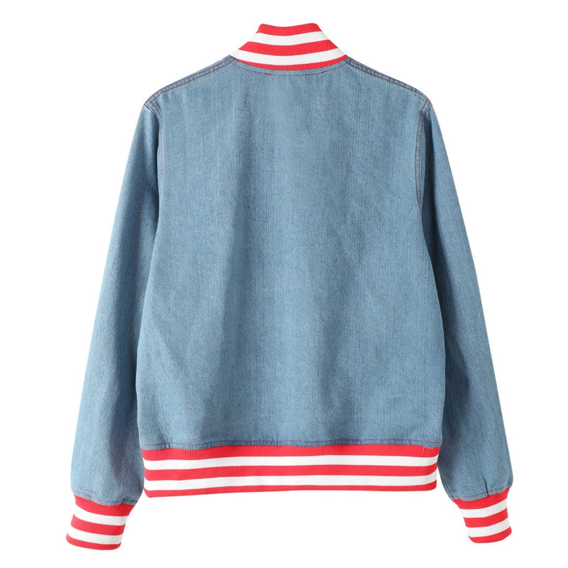Delta Denim Bomber Jacket Read Description