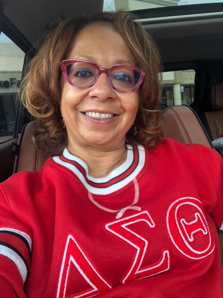 Delta Sigma Theta Red Chenille Crewneck