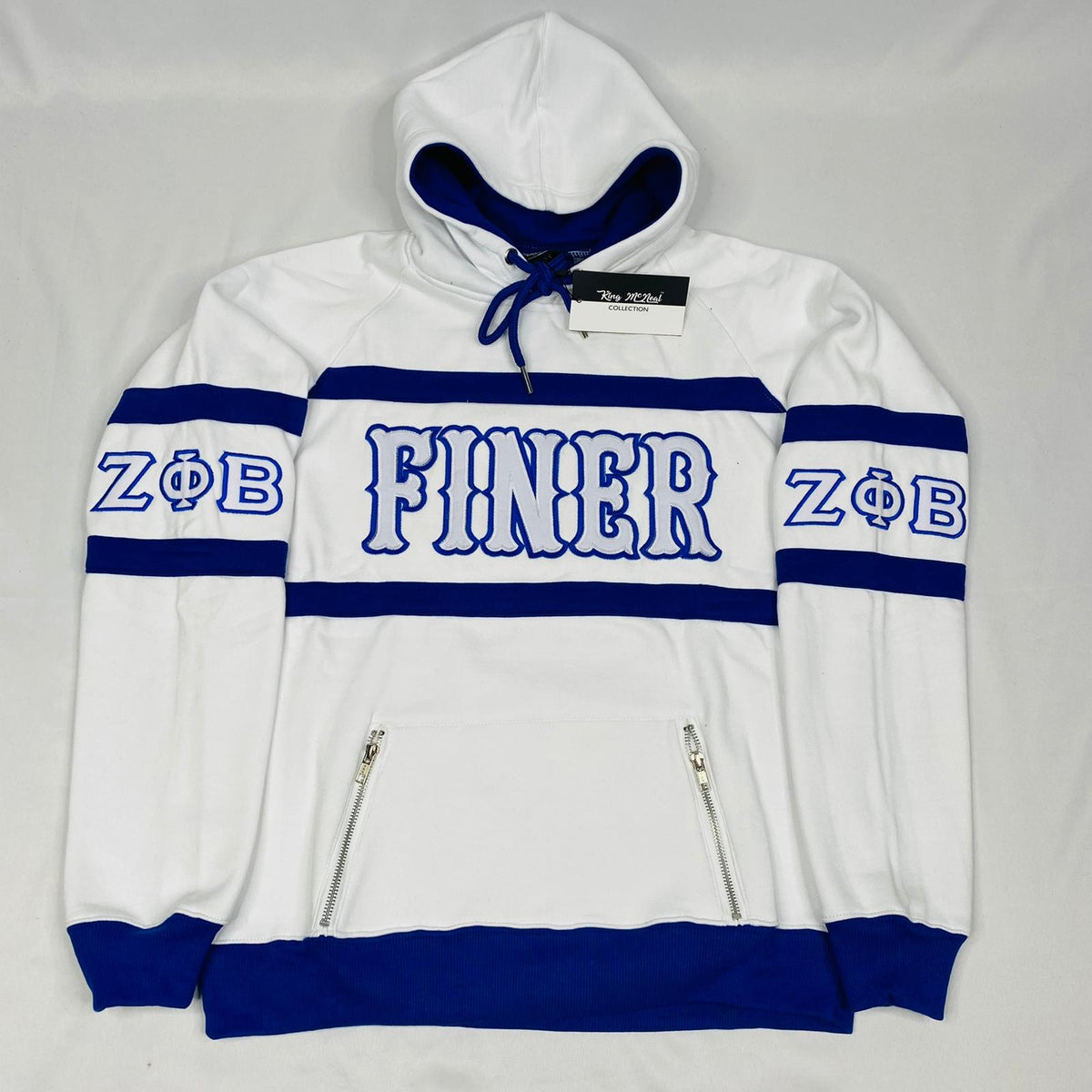Zeta White Finer Hoodie (Unisex Size)