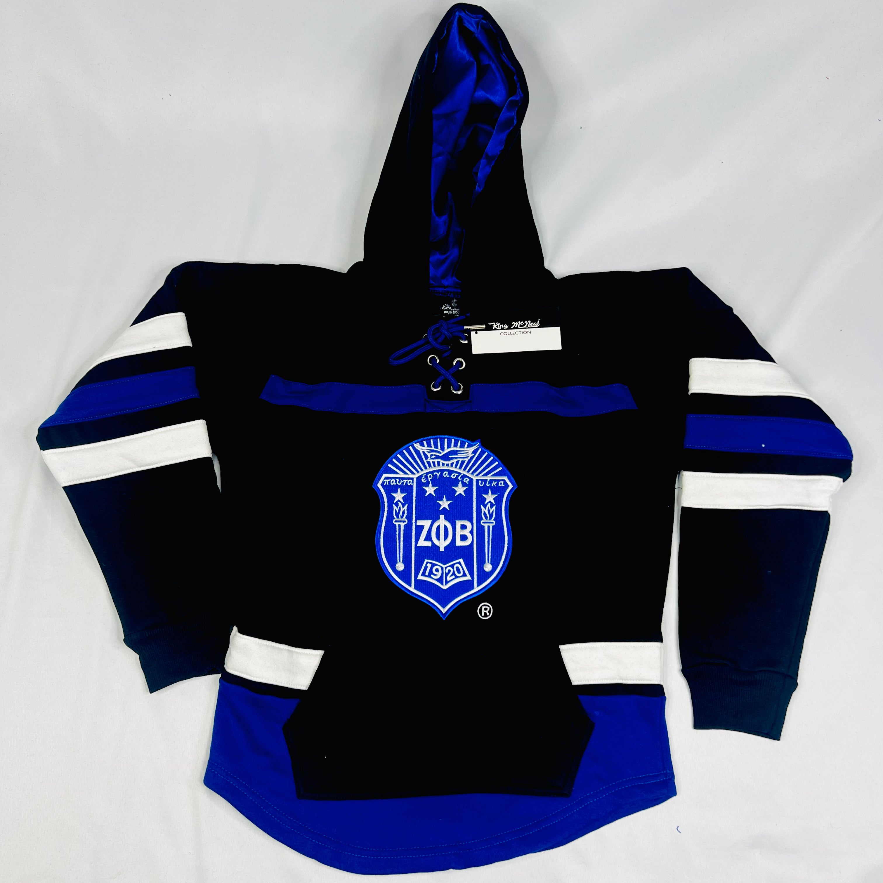 Zeta Black Hockey Hoodie Unisex