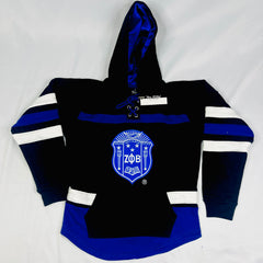 Zeta Black Hockey Hoodie Unisex