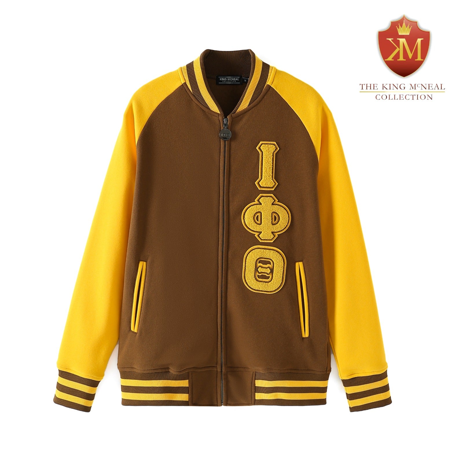 Iota Brown Varsity Fleece Jacket