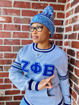 Zeta Phi Beta Grey Chenille Crewneck
