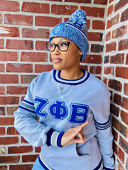 Zeta Phi Beta Grey Chenille Crewneck