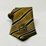 Black and Old Gold Alpha Monogram Tie