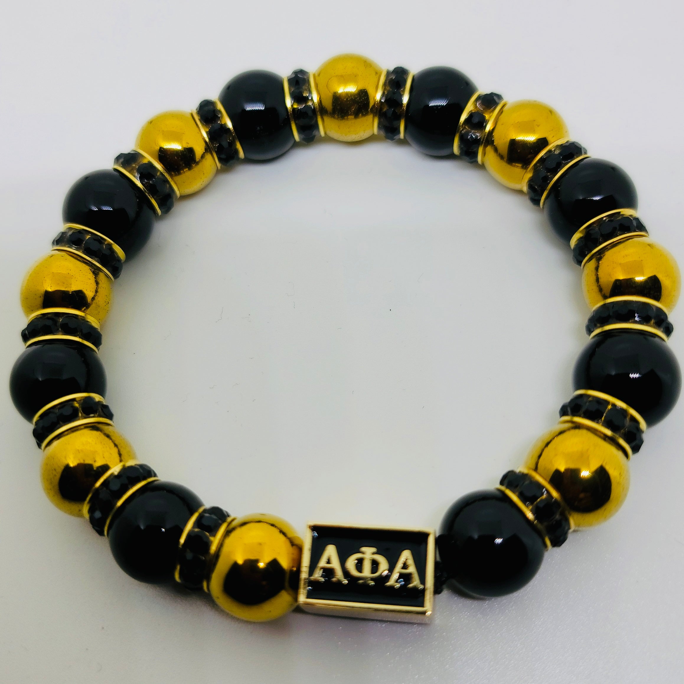 Alpha Black and Gold Hematite Bracelet