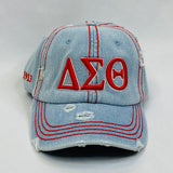 “ΔΣΘ” Delta Sigma Theta Light Denim Hat