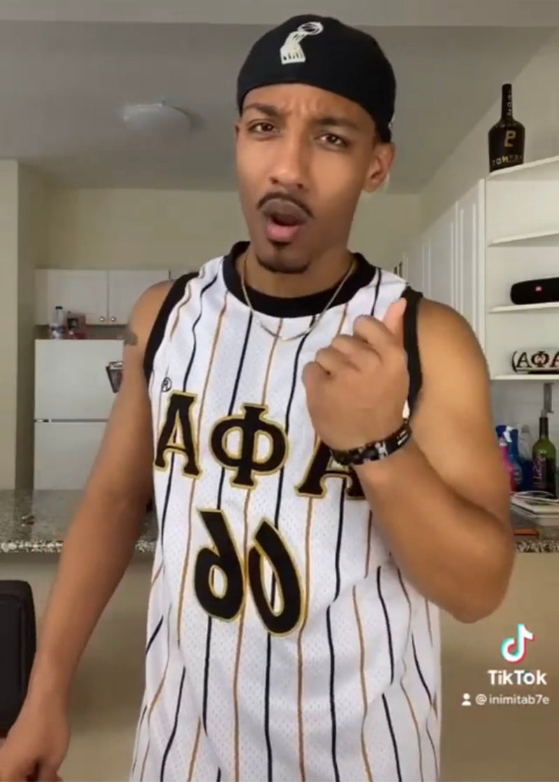 Alpha Pinstripe Basketball Jersey