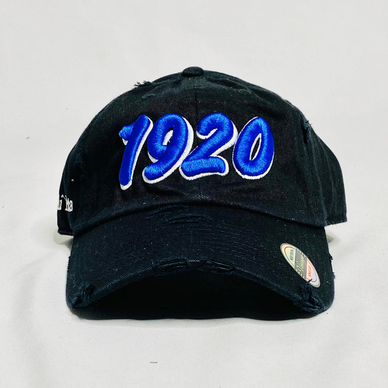 1920 Black Zeta Phi Beta Distressed Hat