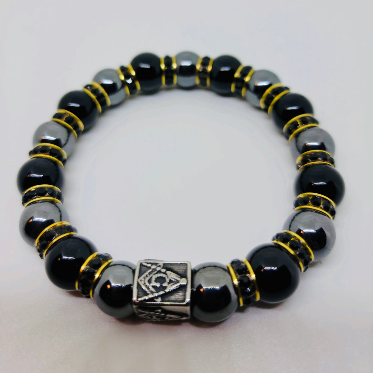 Mason Black and Hematite Bracelet