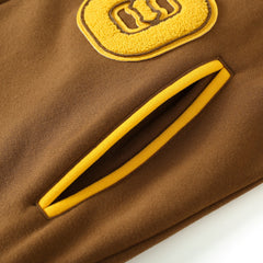 Iota Brown Varsity Fleece Jacket