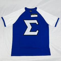 White & Blu Σ Raglan Premium Shirt