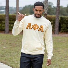 Alpha Neutral Chenille Pocket Crewneck