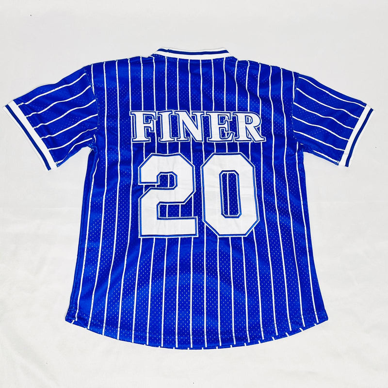 Zeta Phi Beta Blue Pinstripe Baseball Jersey