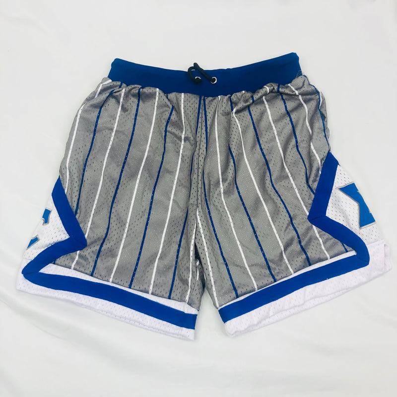 Sigma Grey Pinstripe Heavy Mesh Basketball Shorts