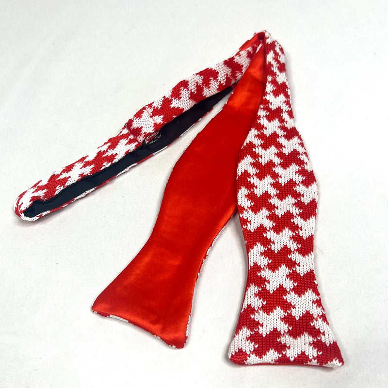 Red And White (Kappa Inspired) Knit Bow Tie