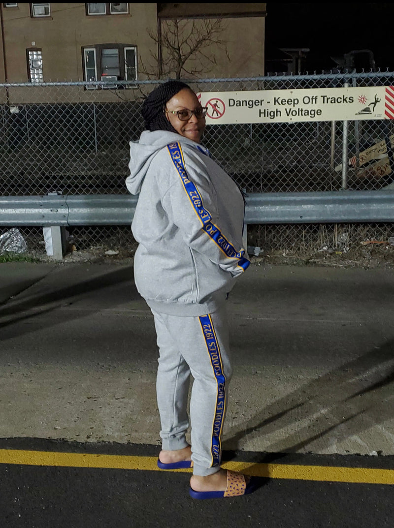 SGRho Grey Tapered Sweatsuit Joggers (Unisex Size)