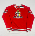 Kappa Red Crest Stripe Chenille Crewneck