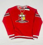 Kappa Red Crest Stripe Chenille Crewneck