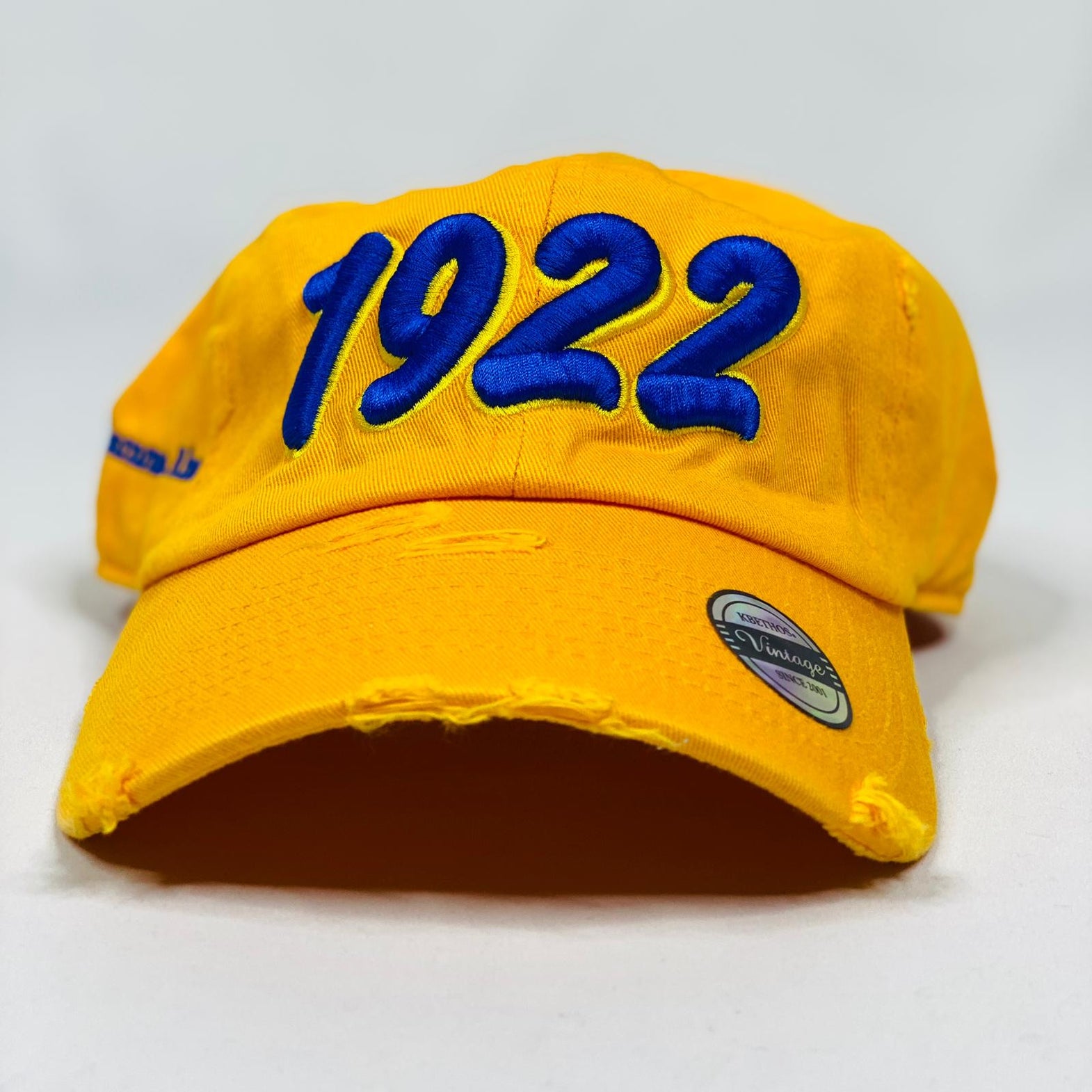 SGRHO Yellow Canvas Baseball Cap Rhinestone Brim SGRHO Hats – The King McNeal Collection main image 3