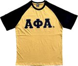 Premium Alpha Old Gold Raglan Tshirt