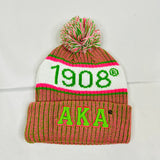 AKA Pink Beanie Hat with Pom