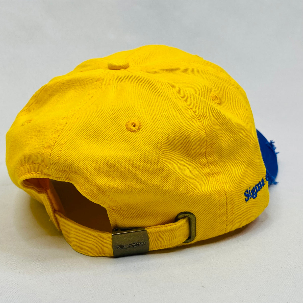 “Poodle” SGRho Yellow Gold & Royal Blue Hat – The King McNeal Collection