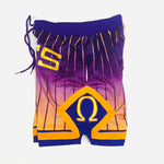 Omega Faded Pinstripe Heavy Mesh Basketball Shorts
