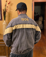 Alpha Black Washed Denim and Suede Jacket
