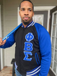 Phi Beta Sigma Black Varsity Fleece Jacket