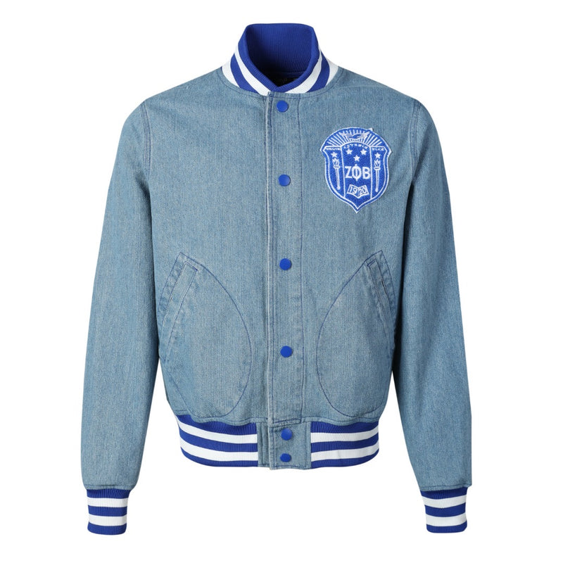 Zeta Denim Bomber Jacket Read Description