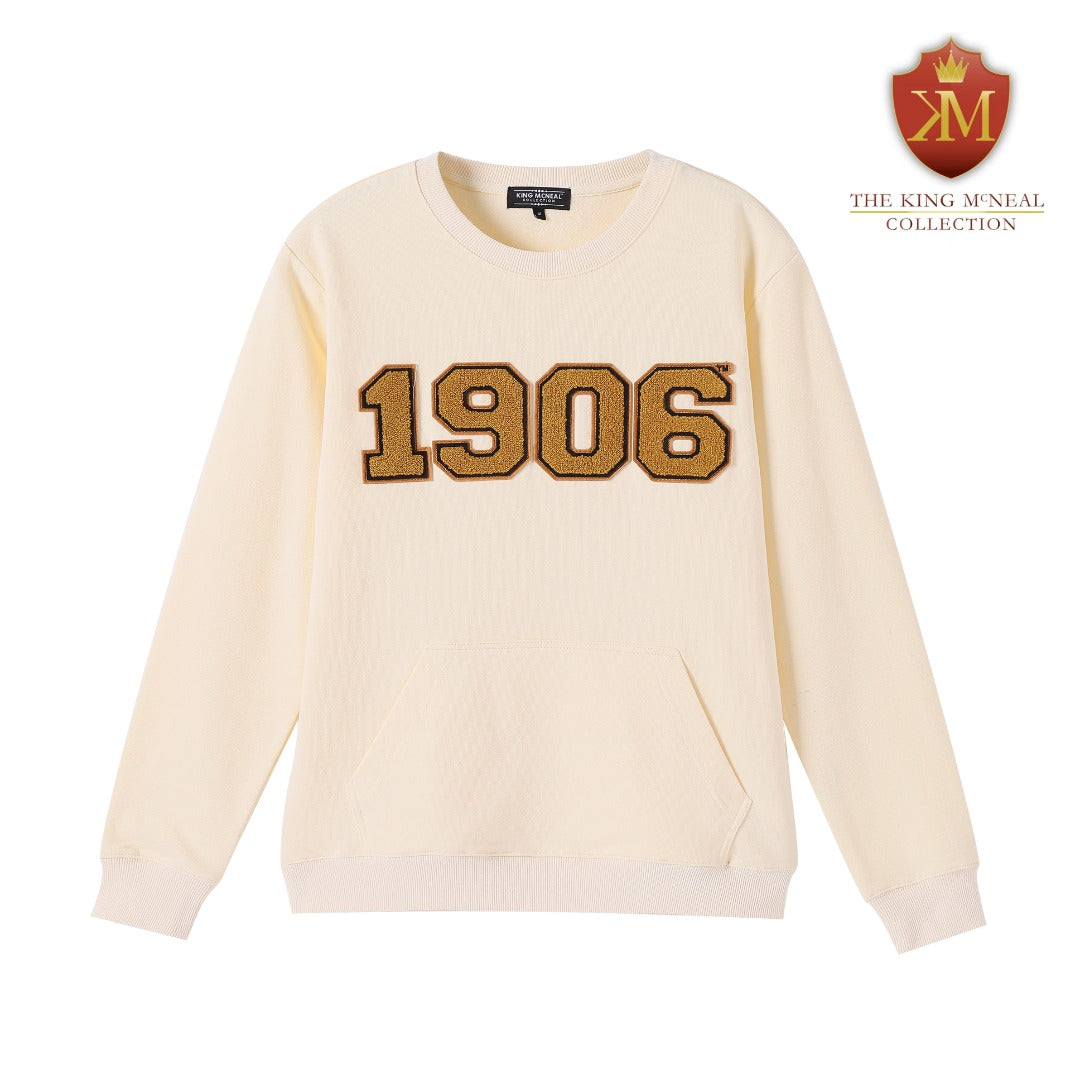 Alpha 1906 Neutral Chenille Pocket Crewneck