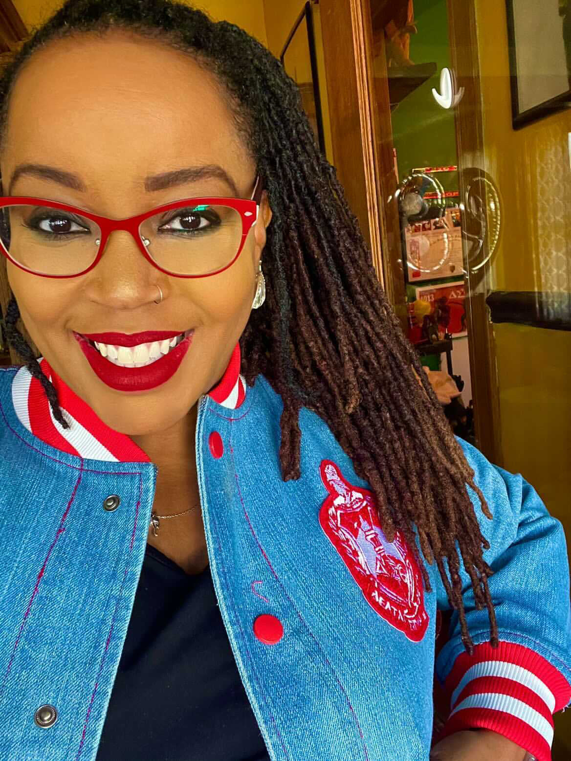 Delta Denim Bomber Jacket Read Description
