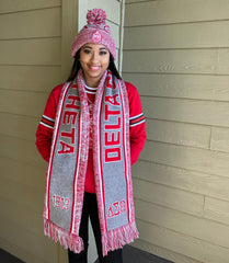 Delta Grey Scarf And Hat Set