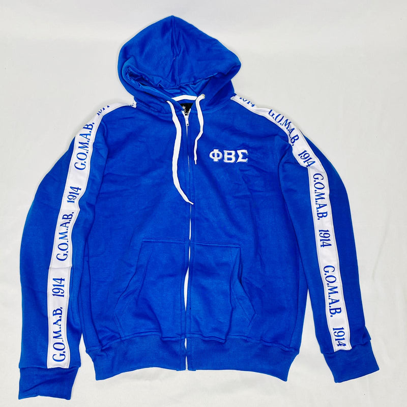 Blue Phi Beta Sigma Tapered Sweatsuit Jacket