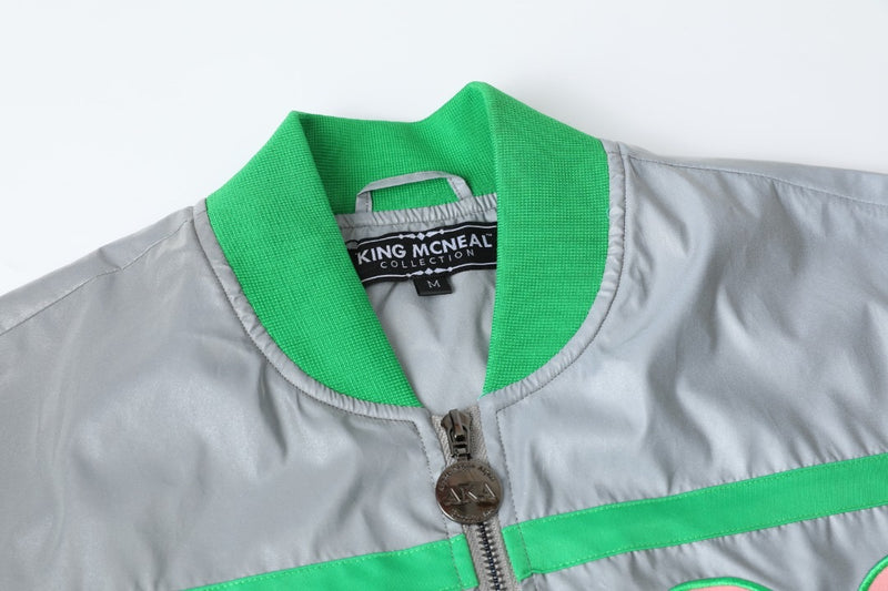 AKA 3M Grey Reflective Bomber Jacket