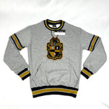 Alpha Grey Crest Chenille Crewneck
